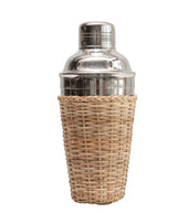 Stainless Steel Cocktail Shaker with Rattan Sleeve