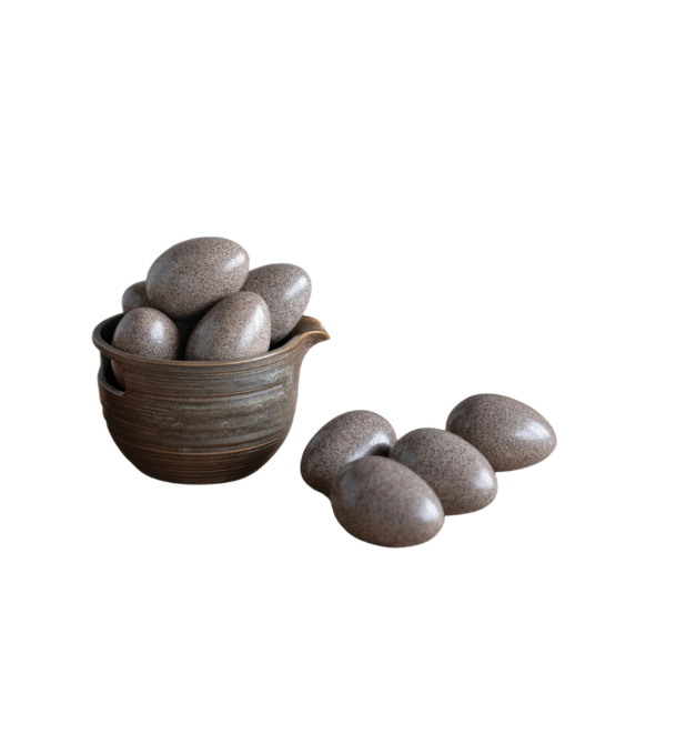 Brown Stoneware Egg