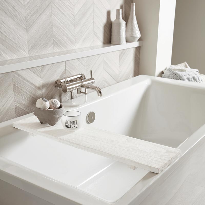 White Wood Bath Board