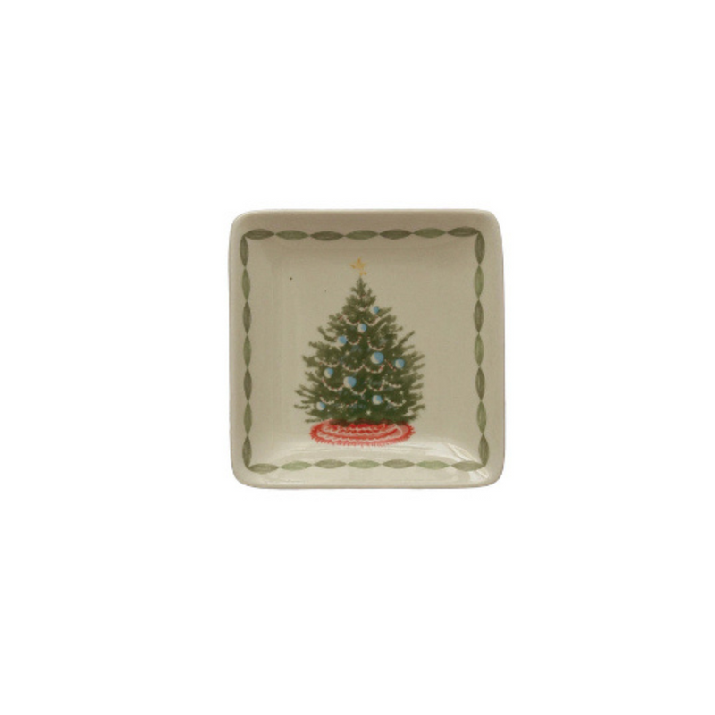 Hand-Painted Small Christmas Plate