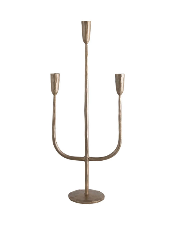 Hand-Forged Metal Candelabra