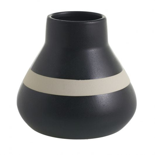 Stripe Black Vase