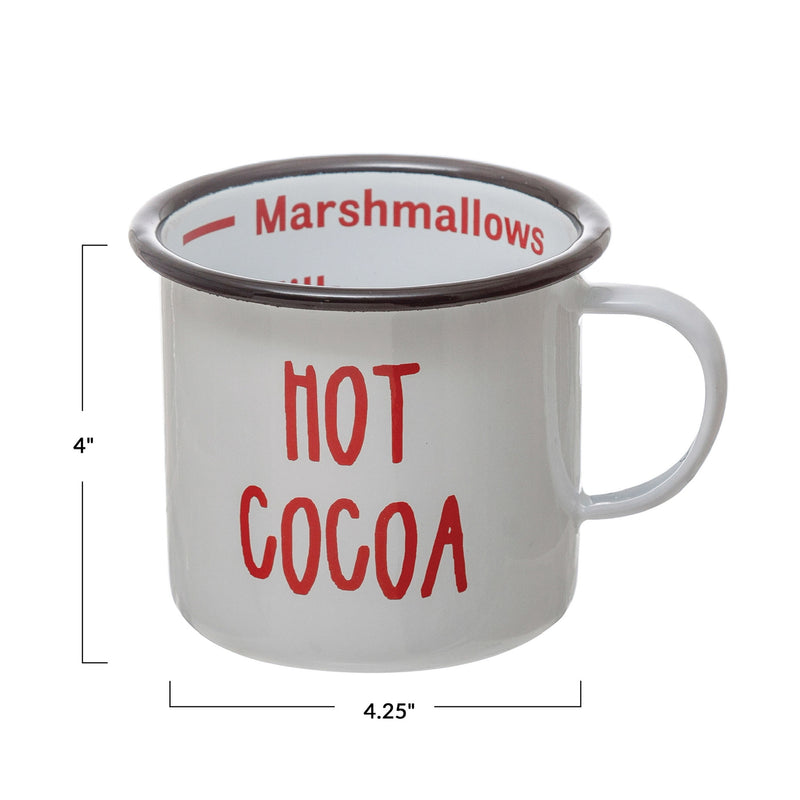 Hot Cocoa Enamel Mug