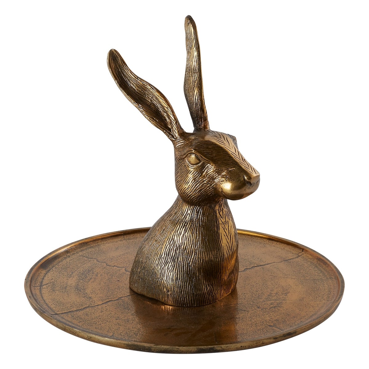 Rabbit Antique Gold Platter
