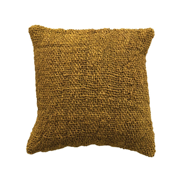 Woven Cotton and Jute Pillow