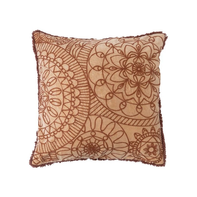 Velvet Pillow with Eyelash Fringe