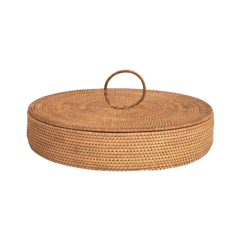 Rattan Section Container with Lid