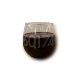 Zip Code Stemless Wine Glass
