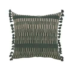 Green Tassel Pillow