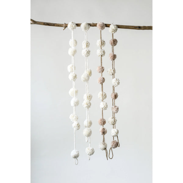 Neutral Pom Pom Garland