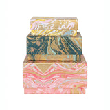 Handmade Recycled Marbled Paper Box