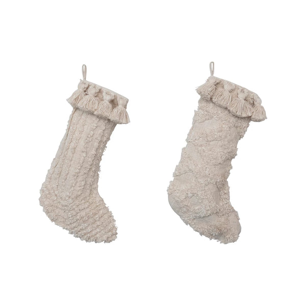 Cream Tassel Stocking