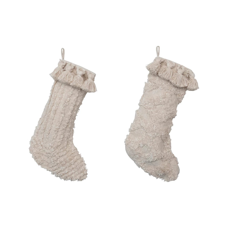 Cream Tassel Stocking