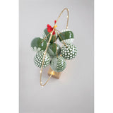 Green Painted Paper Mache Ornaments