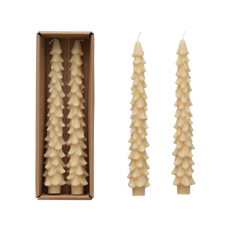 Eggnog Color Tree Tapers