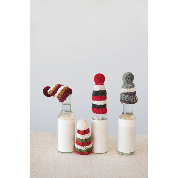 Knitted Hat Bottle Topper