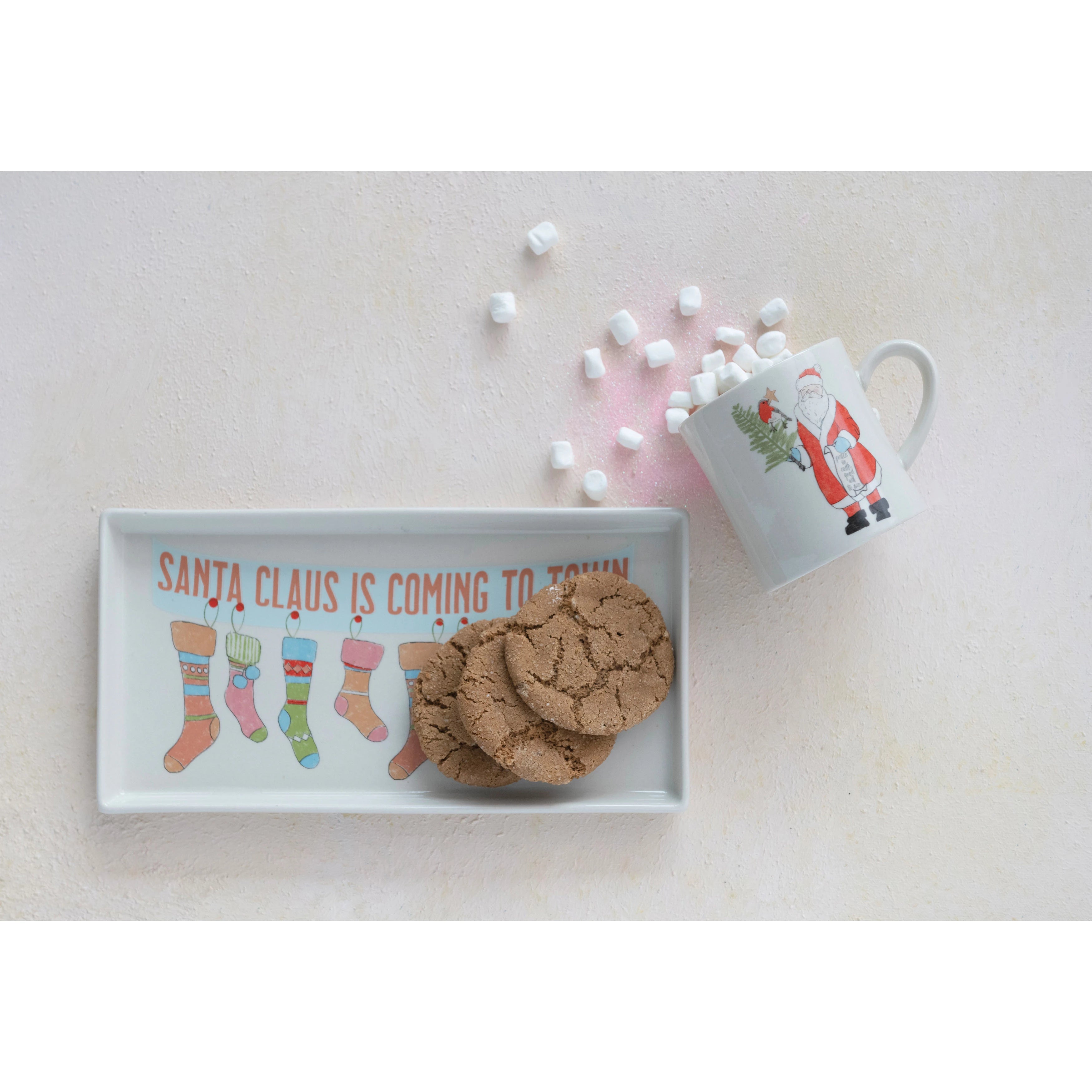 "Santa Claus Is Coming To Town" Tray