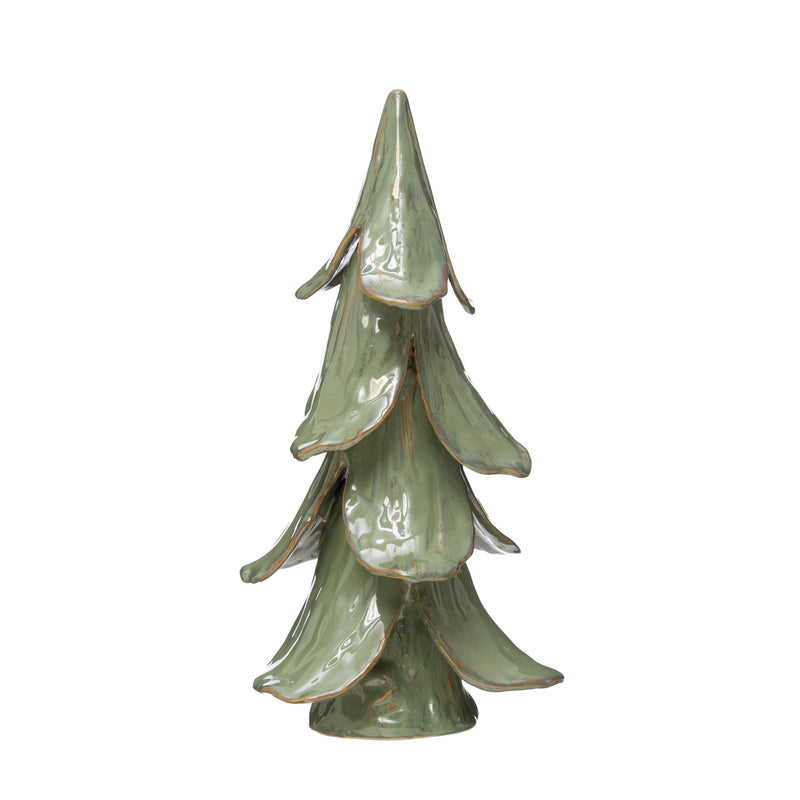 Handmade Mint Stoneware Trees