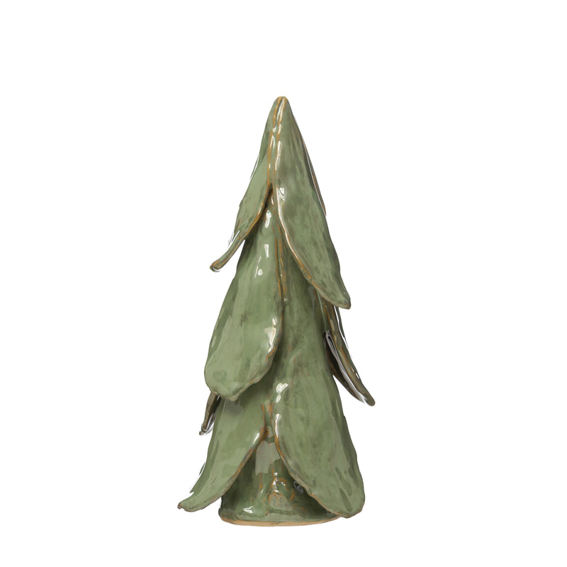 Handmade Mint Stoneware Trees