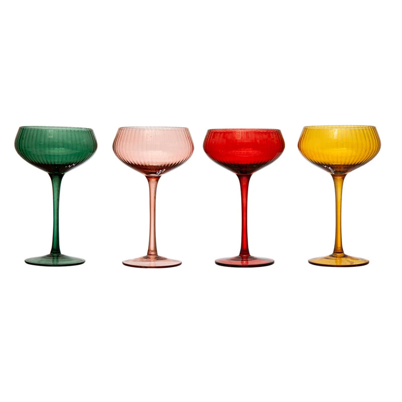 Colored Stemmed Coupe Glass