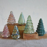 Embossed Mercury Iridescent Glass Tree